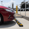 Reflective Rubber Parking Block in use from Barron Equipment