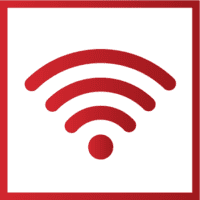 Two Way Communication Icon with frame red gradient