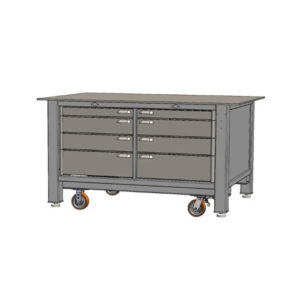 2 bay dw workbench swivel casters 3/8 in. tabletop