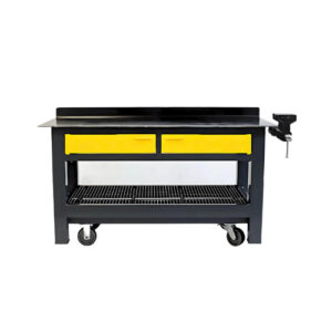 2 Bay Black SD Workbench 2-2 Casters