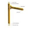 314 jib crane with beam, column, bearings, fittings, and end stops