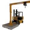 Freestanding jib crane on base plate