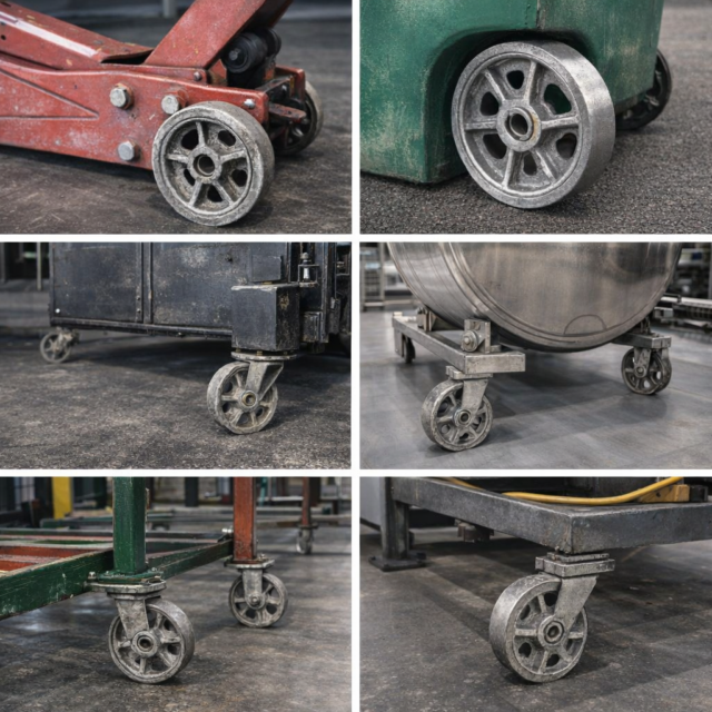 create an image of this cast iron wheel in use Th