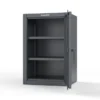 side angle view of counter height cabinet