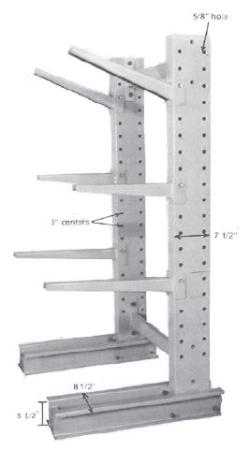Cantilever Rack Side View